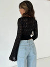 Women's T-shirt New Autumn Club Party Sexy Lace Tees Streetwear Fashion Long Sleeves T-shirt Lady Versatile Casual Slim Clothing - Mein Shop