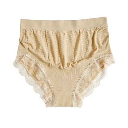 Schwangere Frauen Unterwäsche: Nahtlose, hochtaillierte und atmungsaktive Unterhose mit Spitzenrand für maximalen Komfort