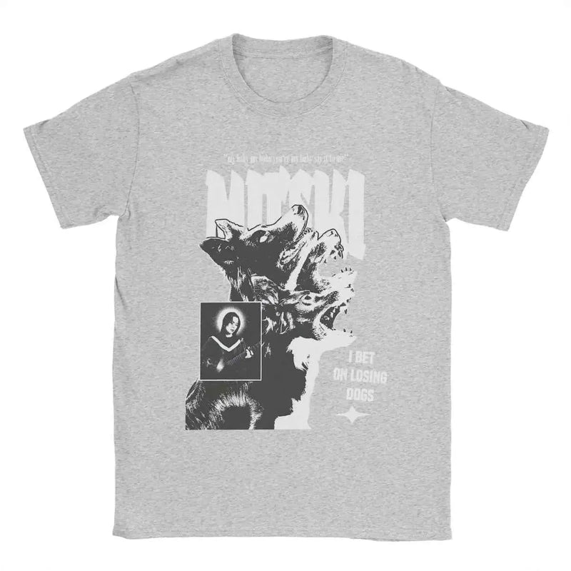 Men T-Shirts Mitski I Bet On Losing Dogs You're My Baby Say It To Me 100% Cotton Tee Shirt Short Sleeve T Shirt O Neck Clothes