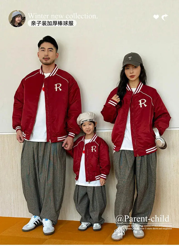 Winter Family Warm Coat Fashion Parent-child Matching Clothes Mom Dad Baby Clothing Korean Father Mother Son Daughter Thick Coat - Mein Shop