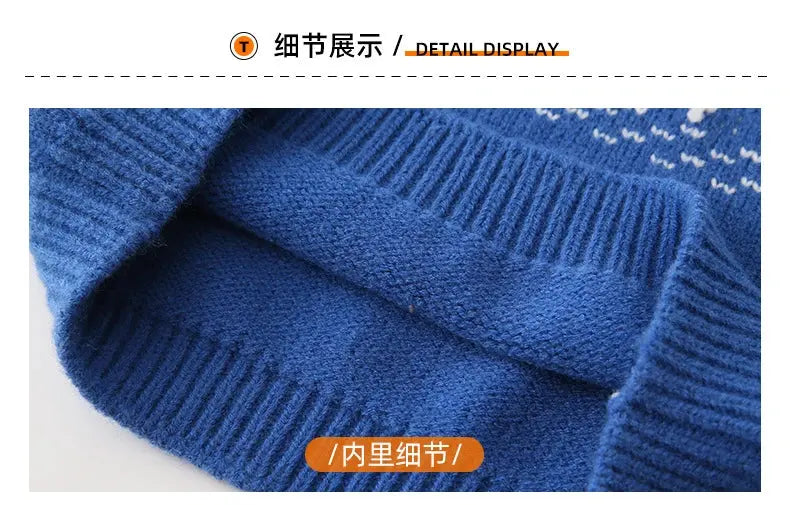 Knit Sweaters for The Whole Family Knitwear Winter Father Mother and Daughter Son Children Boy Girl Knitted Long Sleeve Pullover - Mein Shop