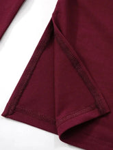 Wine Red T-shirts for Women 2025 Autumn Long Sleeve Split Slim Fit Tee Shirt Female Clothing Y2K Tunics Crop Tops Streetwear - Mein Shop