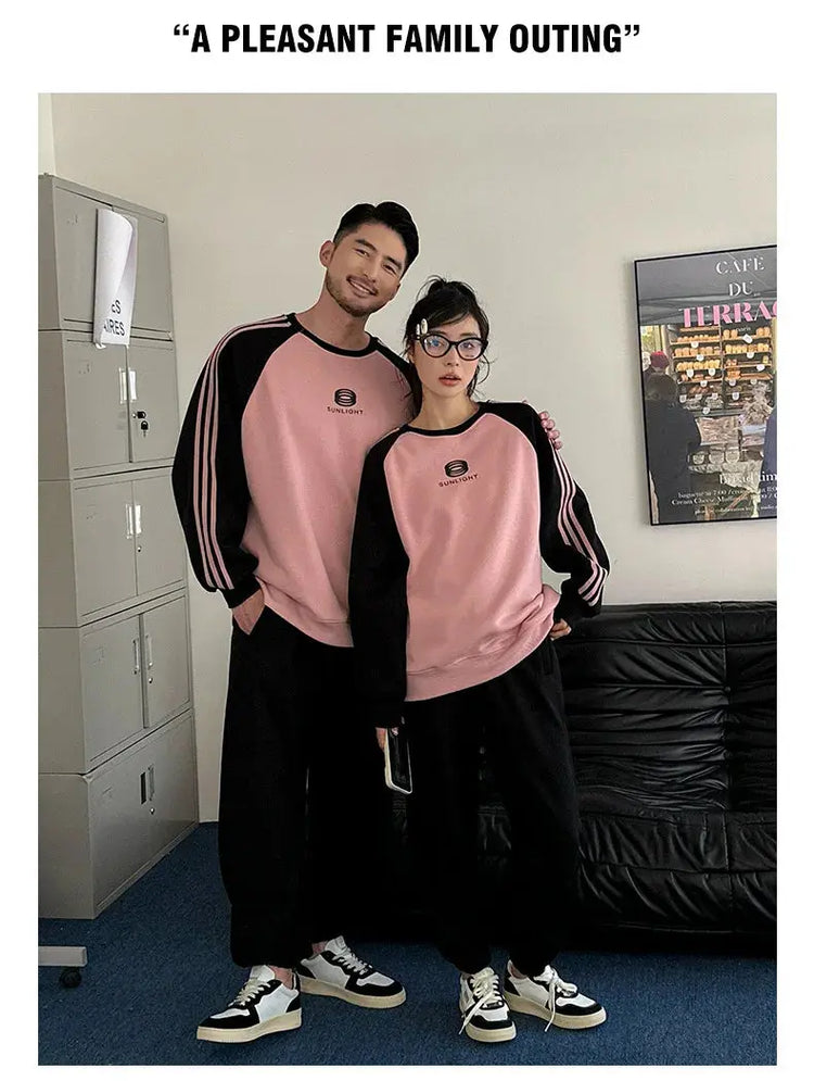 Parents and Children Warm Sweatshirts for The Whole Family Clothes Winter Father Mother and Son Daughter Thick Long Sleeve Tops - Mein Shop