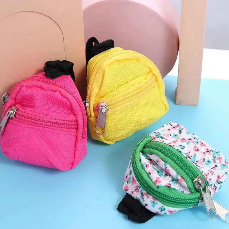 Gifts Dolls Accessories 1/6 BJD Rucksack With Zipper Kids Gifts BJD Doll Schoolbag Doll Backpack Doll Bag Miniature Doll Bag
