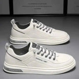 2025 New Trendy Versatile Cloth Shoes Men's Spring New Breathable White Shoes Men's Sports and Leisure Board Shoes Trendy Shoes