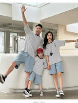 Family Vacation 2025 Summer Tshirt Shorts Clothing Set Family Matching Outfit Holiday Party Clothes Wear Couple Child Costume - Mein Shop