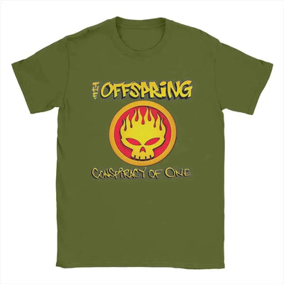 Men's T-Shirts The Offspring Novelty Pure Cotton Tee Shirt Short Sleeve T Shirts Crewneck Clothing Printing