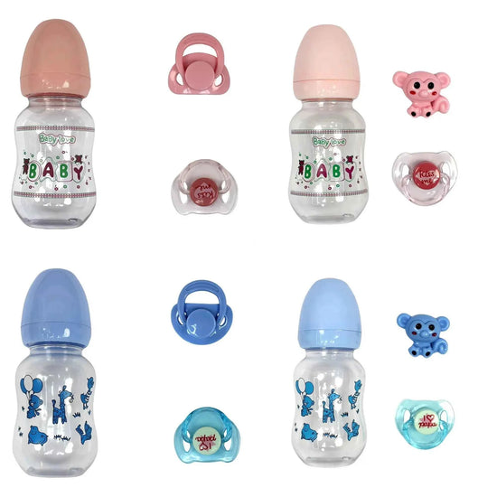 Lovely Reborn Doll Accessories Magnetic Pacifier&Feeding Bottles Reborn Baby Doll Supplies Dummy For New Reborn Baby Doll Toys