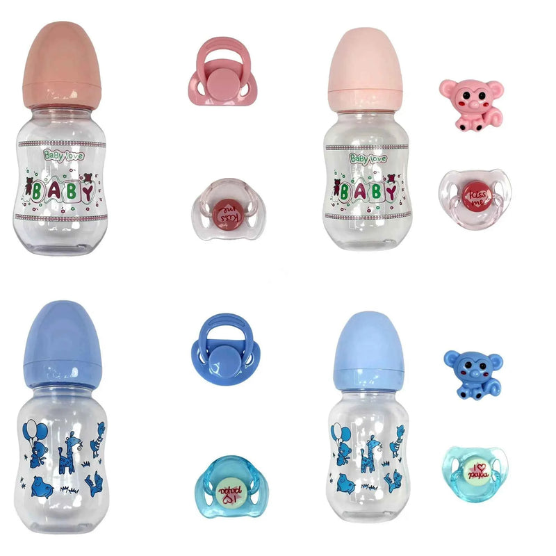 Lovely Reborn Doll Accessories Magnetic Pacifier&Feeding Bottles Reborn Baby Doll Supplies Dummy For New Reborn Baby Doll Toys