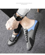 2025 New Men Slippers Trend Baotou Shoes for Men Summer Breathable Casual Shoe Vulcanized Flats Male Sneakers Half Slip-on Shoes