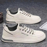 2025 New Trendy Versatile Cloth Shoes Men's Spring New Breathable White Shoes Men's Sports and Leisure Board Shoes Trendy Shoes