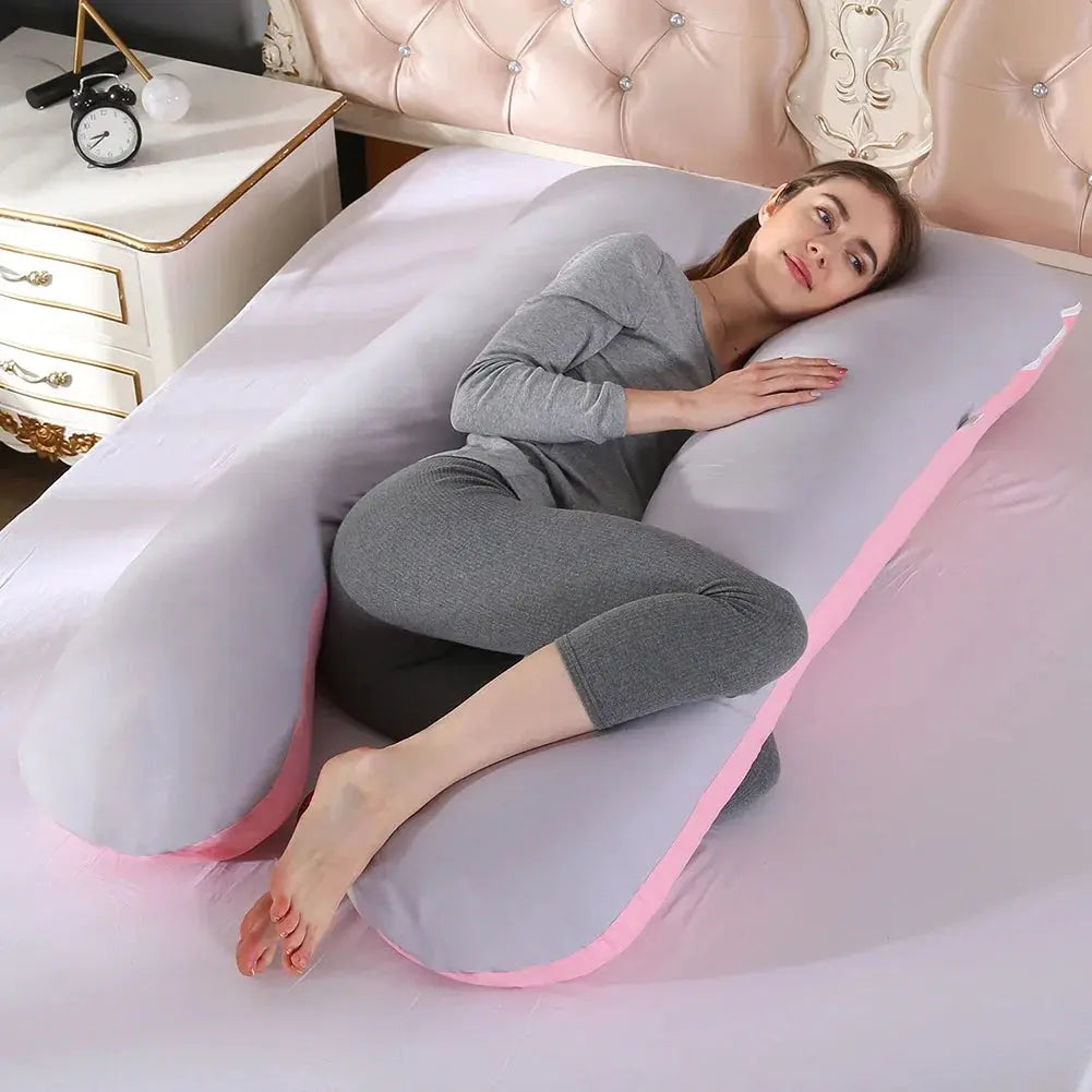 Pregnant Pillow Case Maternity Pillow Case Pure Cotton Cover Multifunction U-shape for Pregnant Women - Mein Shop