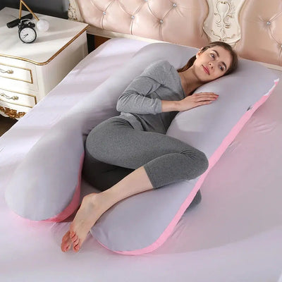 Pregnant Pillow Case Maternity Pillow Case Pure Cotton Cover Multifunction U-shape for Pregnant Women - Mein Shop