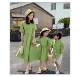 Family Matching Clothes Mom Daughter Dress Dad and Son Sets Korean Women Dresses Mother and Boys Outfits Brother Sister Clothing - Mein Shop