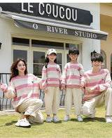 Family Couple Sweatshirts Matching Set Fashion Autumn Father Mother and Son Daughter Clothes Korean Parents and Children Outfits - Mein Shop