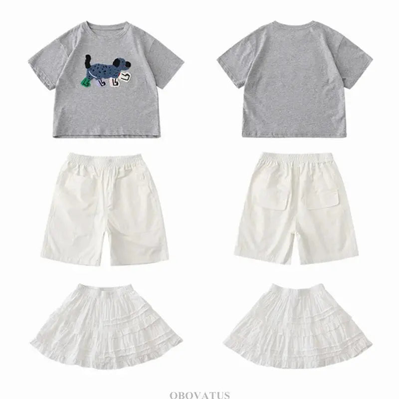 Family Clothing Set Tshirt Shorts Skirt Suit Set Family Look Fashion Mother Father Baby Boy Girl Clothes Family Matching Outfits - Mein Shop