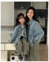 Spring Autumn Korean Parent-Child Clothing Set Matching Outfits for the Family Look Jacket Pants Clothes Set Dad Mum Kids Wear - Mein Shop