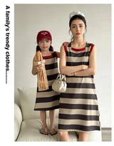 Family Matching Couple Look Clothing Fashion Mom Daughter Sleeveless Dress Dad Son T Shirts Shorts Korean Sister Brother Outfits Mein Shop