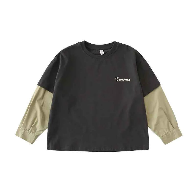 Fashion Family Long Sleeve T-shirt Parent-child Tee Korean Father Mother and Son Daughter Same Clothes Dad Mom and Baby Clothing