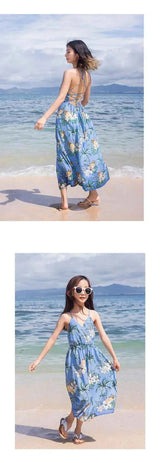 Beach Ware Clothes for Family Vacation 2025 Dad and Son Matching Shirts Oufits Sea Mom Daughter Equal Dresses Women Sexy Dress