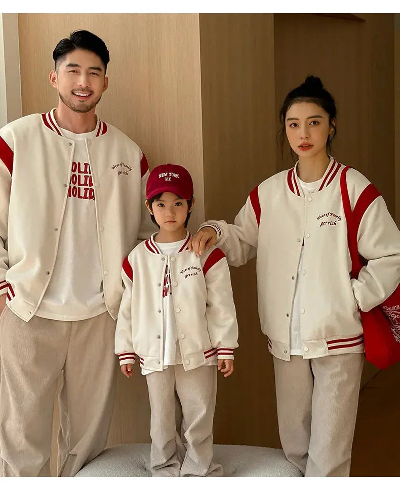 Winter Jacket for The Whole Family Warm Thick Coat Fashion Korean Father Mother and Daughter Son Children Long Sleeve Outerwear - Mein Shop