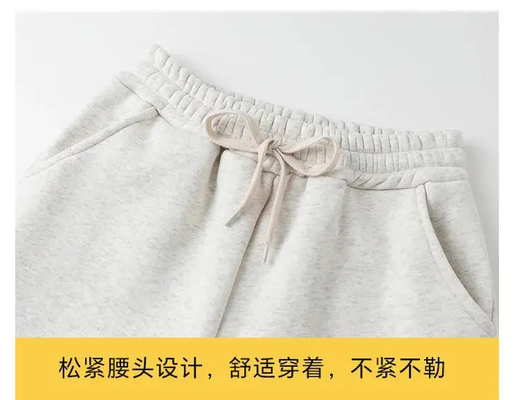 Funny Family Red Hoodies Ear Winter Warm Parent-child Clothes Dad Mom Daughter Son Matching Thick Hooded Sweatshirts Pants Sets - Mein Shop