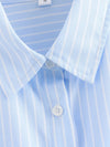 Women's Striped Blouse Multicolored Shirt Office Female's Top 2024 Summer Solid Shirt Elegant Comfortable Loose Fitting Shirts - Mein Shop