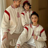 Winter Jacket for The Whole Family Warm Thick Coat Fashion Korean Father Mother and Daughter Son Children Long Sleeve Outerwear