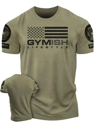 3D printed men's short sleeved T-shirt for comprehensive exercise, fun and fitness Hardcore new handsome and trendy short sleeve - Mein Shop