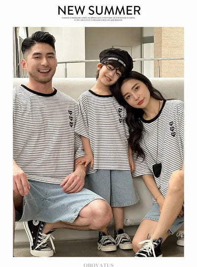 Family Vacation 2025 Summer Tshirt Shorts Clothing Set Family Matching Outfit Holiday Party Clothes Wear Couple Child Costume - Mein Shop