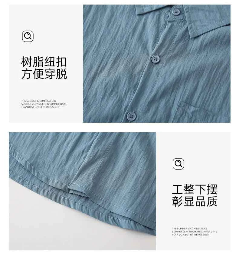 Family Matching Clothes for Brother Sister Mom Daughter Blue Dress Dad Son Clothing Korean Children Two Piece Set Couples Outfit