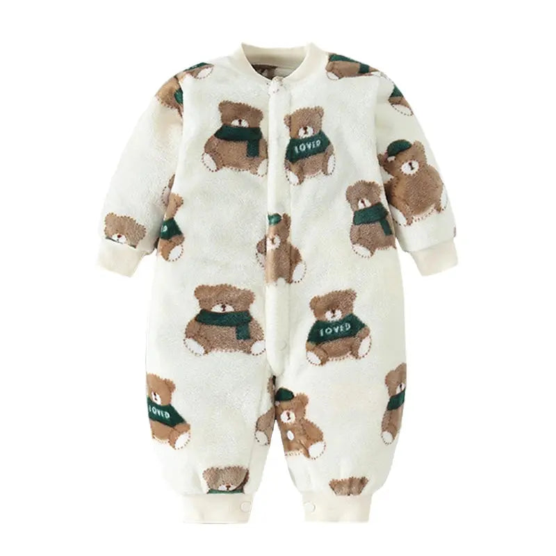 Newborn Baby Spring Winter Clothes Infant Jacket for Girls Jumpsuit for Boys Soft Flannel Bebe Romper Baby Clothes 0-18 Month - Mein Shop