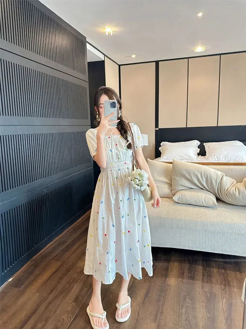 Fashion Family Matching Couple Clothes Mother and Daughter White Dress Dad and Son Baby Clothing Korean Boys Two Piece Outfits - Mein Shop