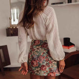 Shirt Women Tops V Neck Blouses Work Elegant Full Sleeve Casual Top Simple Hollow Out Shirts Y2k Streetwear Work Summer 2025