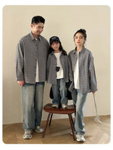 Matching Family Plaid Shirts Dad Mom and Boys Girls Fashion Clothes Korean Father Mother and Daughter Son Same Clothing Jacket Mein Shop