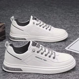 2025 New Trendy Versatile Cloth Shoes Men's Spring New Breathable White Shoes Men's Sports and Leisure Board Shoes Trendy Shoes