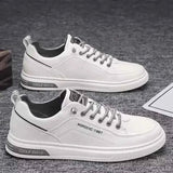 2025 New Trendy Versatile Cloth Shoes Men's Spring New Breathable White Shoes Men's Sports and Leisure Board Shoes Trendy Shoes