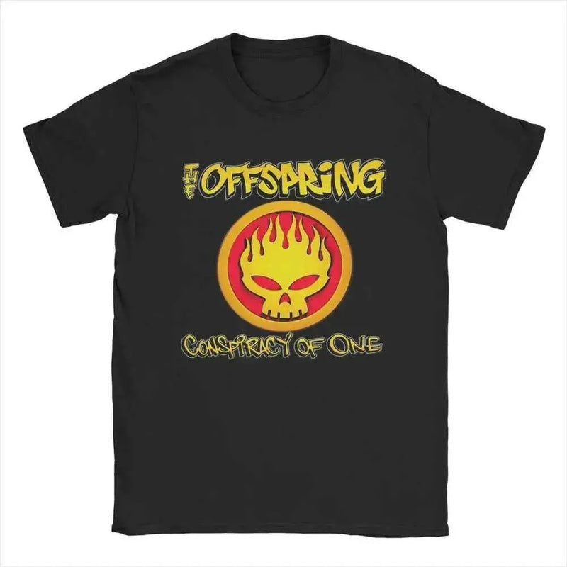 Men's T-Shirts The Offspring Novelty Pure Cotton Tee Shirt Short Sleeve T Shirts Crewneck Clothing Printing