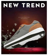 Leather Men Shoes Sneaker Trend Sports Running Breathable Men‘s Sneakers Non-slip Footwear Shoe for Male Walking Autumn