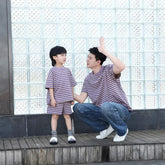 Family Look Clothes Mom and Daughter Same Dress Dad Short Sleeve T Shirts Mother and Son Kids Clothing Children Two Piece Outfit - Mein Shop