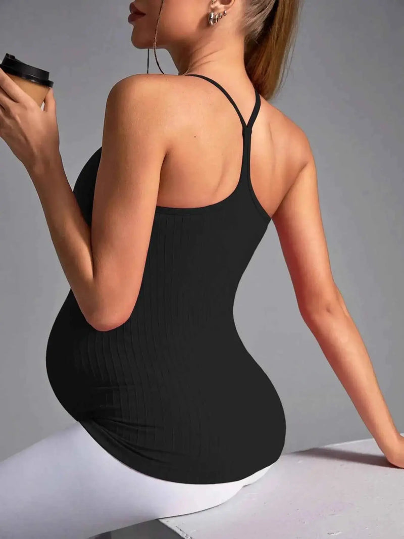 Sommer Schwangermode: Atmungsaktives ärmelloses Schwangerschaftsoberteil für werdende Mütter, lässige Umstandsmode