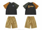 Summer Vacation Wear Father Mother Kids Family Clothing Sets Tshirt Shorts 2PCS Family Look Outfits Couple Child Costume Suit - Mein Shop