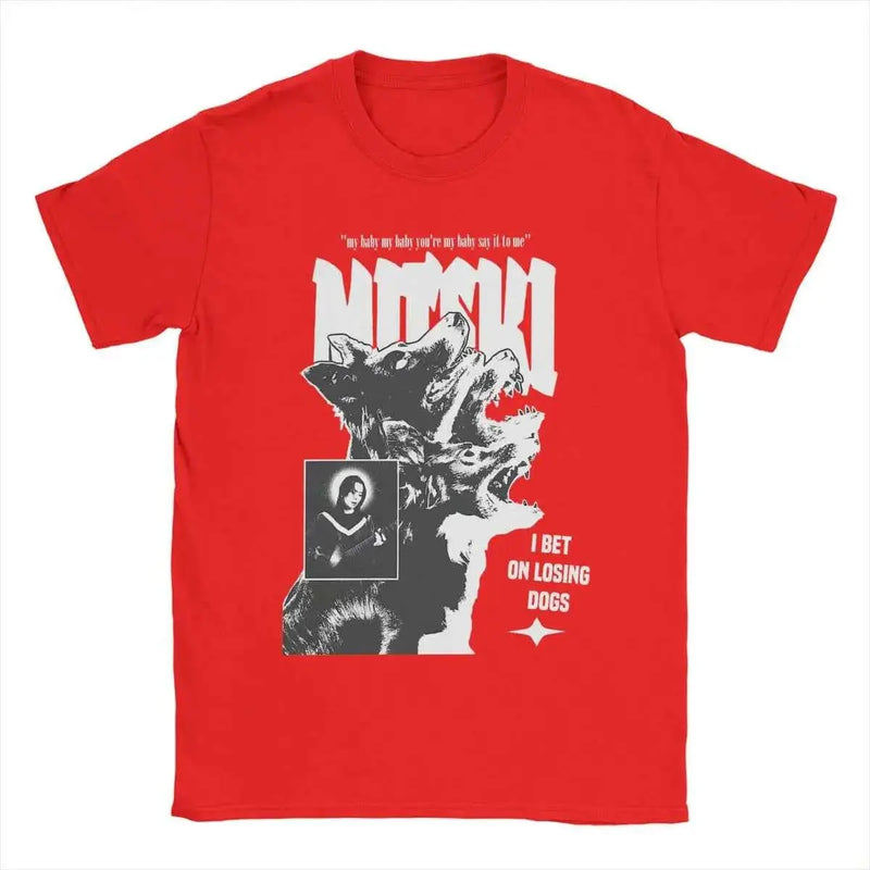 Men T-Shirts Mitski I Bet On Losing Dogs You're My Baby Say It To Me 100% Cotton Tee Shirt Short Sleeve T Shirt O Neck Clothes