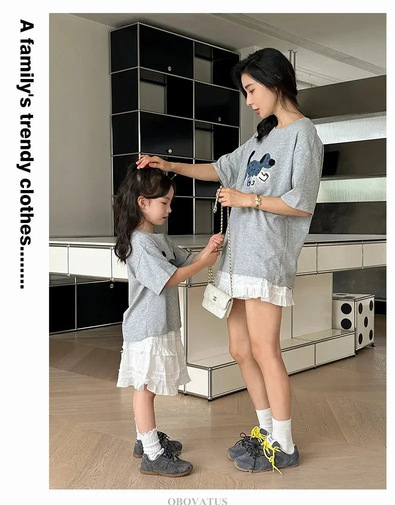 Family Clothing Set Tshirt Shorts Skirt Suit Set Family Look Fashion Mother Father Baby Boy Girl Clothes Family Matching Outfits - Mein Shop
