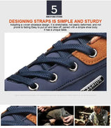 Leather Men Shoes Sneaker Trend Sports Running Breathable Men‘s Sneakers Non-slip Footwear Shoe for Male Walking Autumn