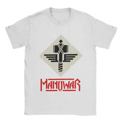 Men's T-Shirt Manowars Casual Pure Cotton Tee Shirt Short Sleeve T Shirts O Neck Tops 4XL 5XL