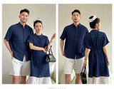 Family Matching Clothes Boy Girl Outfit Set Father and Son Shirt Shorts Suit Mother and Daughter Dress Same Girl Blouse Dress - Mein Shop