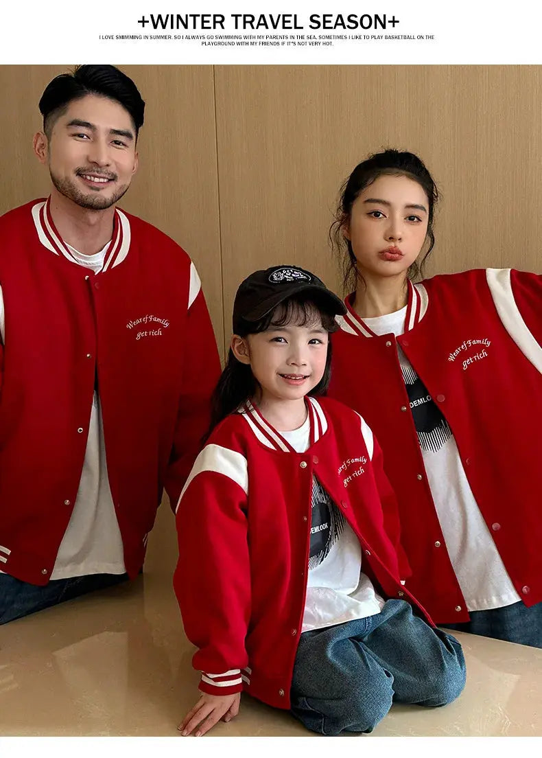 Winter Jacket for The Whole Family Warm Thick Coat Fashion Korean Father Mother and Daughter Son Children Long Sleeve Outerwear - Mein Shop
