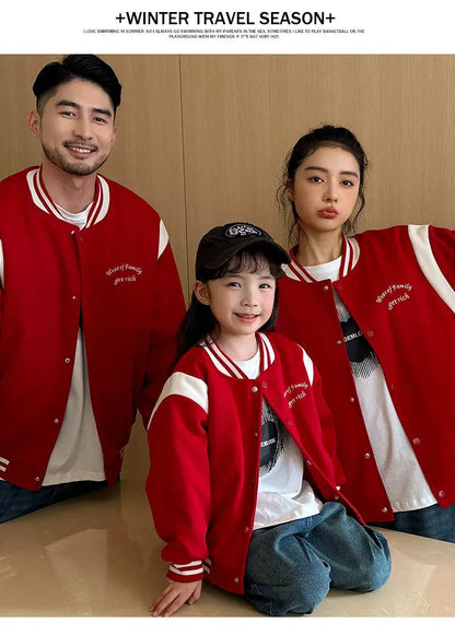 Winter Jacket for The Whole Family Warm Thick Coat Fashion Korean Father Mother and Daughter Son Children Long Sleeve Outerwear - Mein Shop