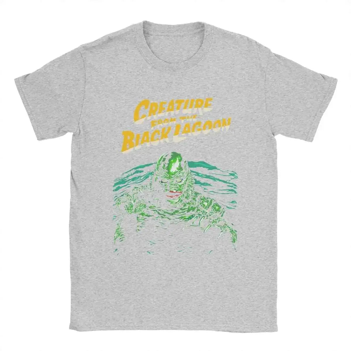 Men T-Shirts Creature From The Black Lagoon Creative Pure Cotton Tees Short Sleeve T Shirt Crewneck Tops New Arrival